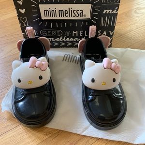 NWT Mini Melissa + Hello Kitty Sneakers- Black